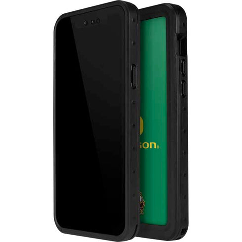 University of Oregon Yellow O with Text iPhone 15 Pro Waterproof Case